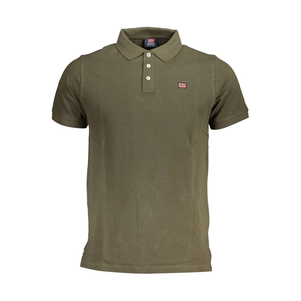 Norway 1963 Green Cotton Men Polo Shirt