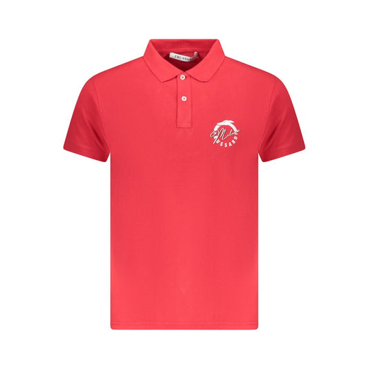 Trussardi Red Cotton Men Polo Shirt