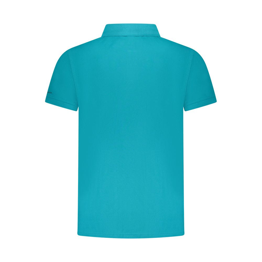 Trussardi Light Blue Cotton Men Polo Shirt