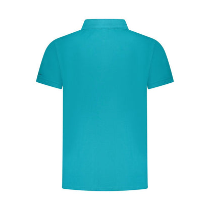 Trussardi Light Blue Cotton Men Polo Shirt