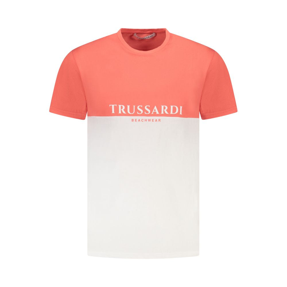 Trussardi Pink Cotton Men T-Shirt