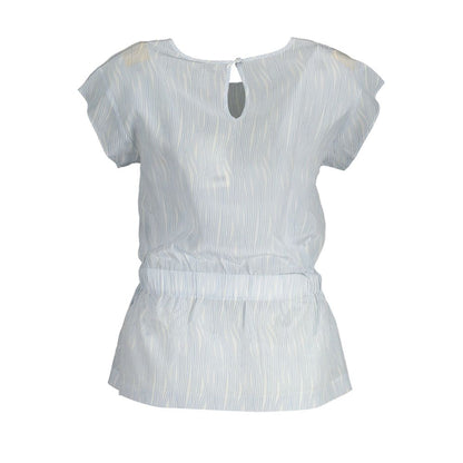 Gant Light Blue Silk Women Top