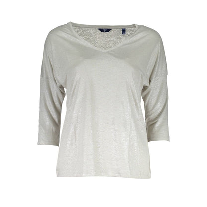 Gant Gray Linen Women Sweater
