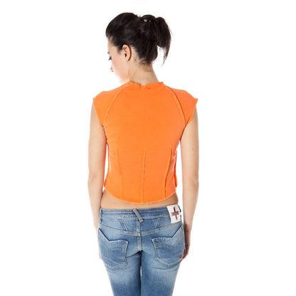 Zuelements Orange Cotton Tops & T-Shirt