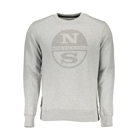 North Sails Gray Cotton Men Sweater