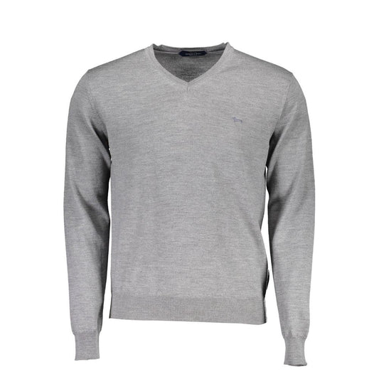 Harmont & Blaine Gray Wool Men Sweater