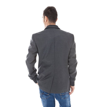 Calvin Klein Gray Wool Men Jacket