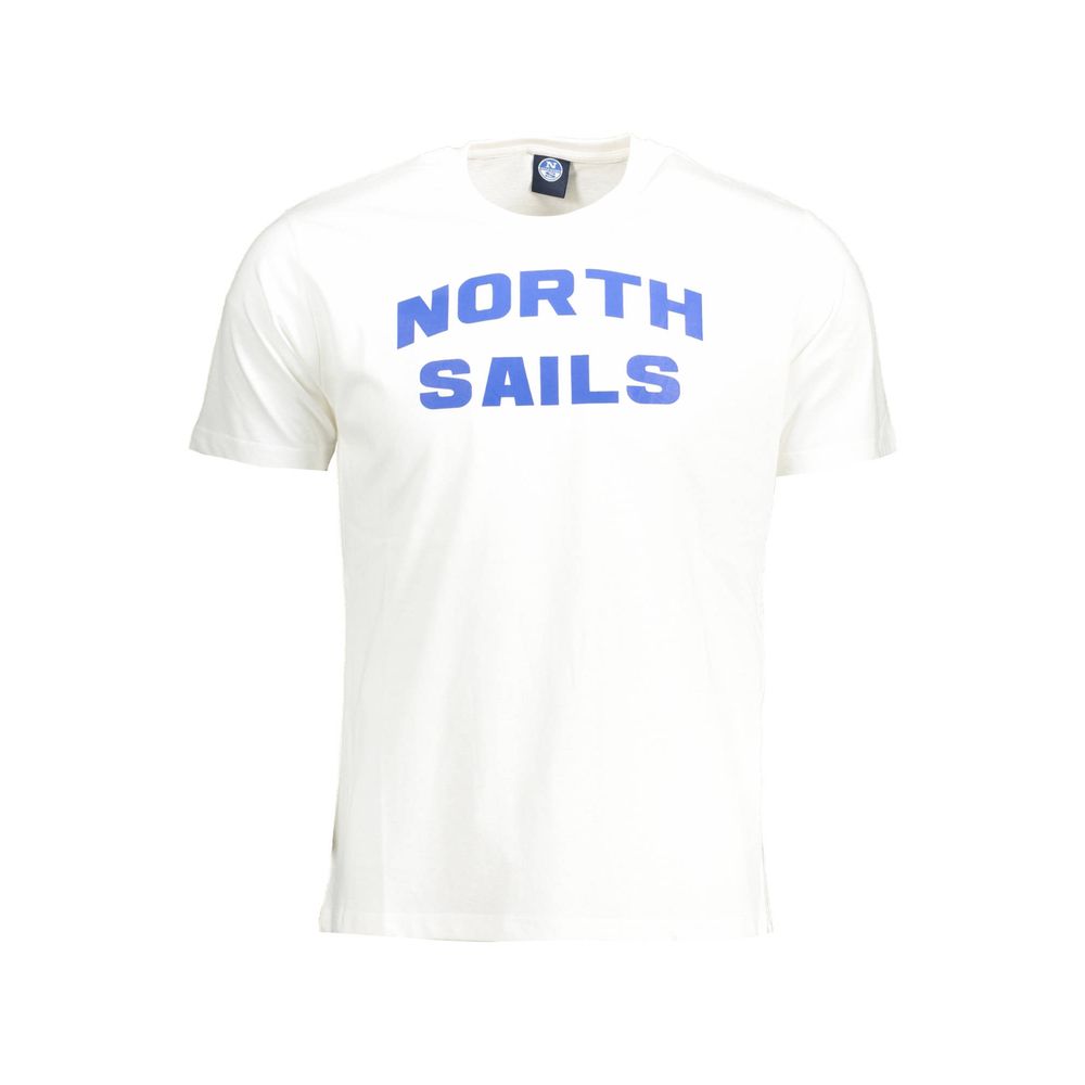 North Sails White Cotton Men T-Shirt