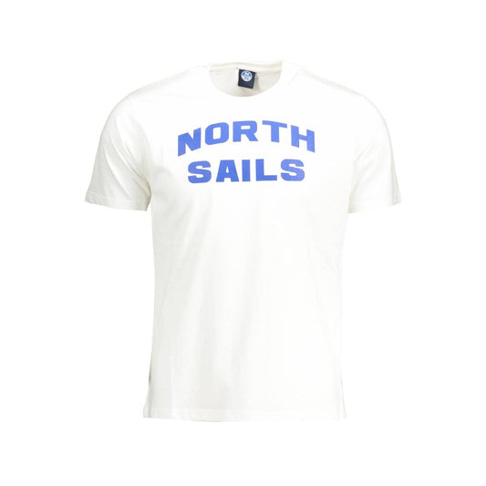 North Sails White Cotton Men T-Shirt