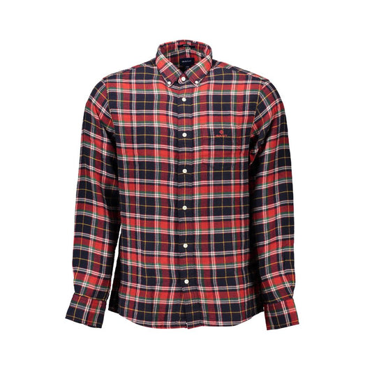 Gant Red Cotton Men Shirt