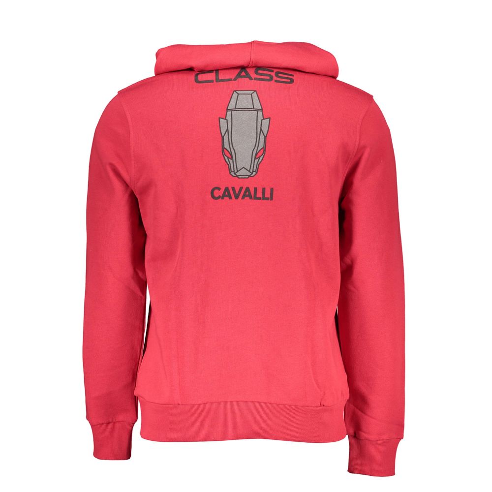 Cavalli Class Red Cotton Men Sweater