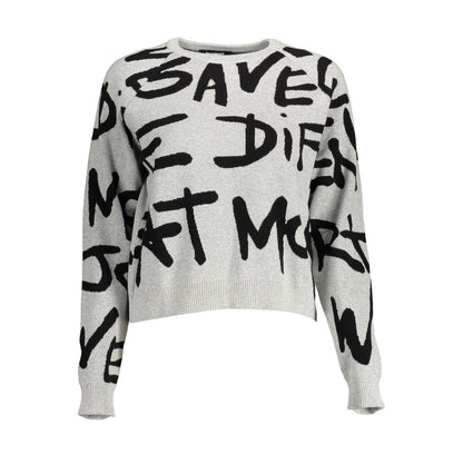 Desigual Gray Cotton Women Sweater