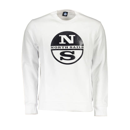 North Sails White Cotton Men Sweater