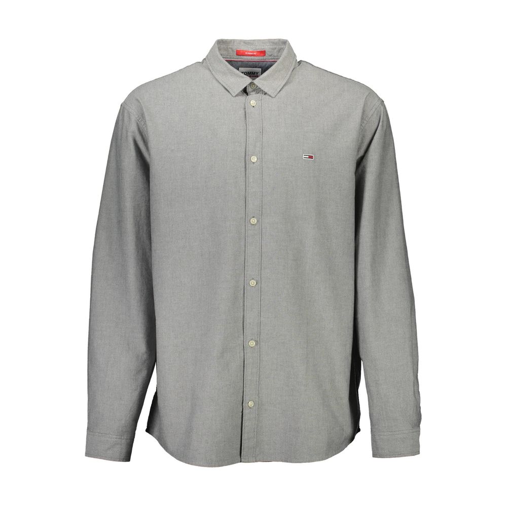 Tommy Hilfiger Gray Cotton Men Shirt