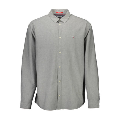 Tommy Hilfiger Gray Cotton Men Shirt