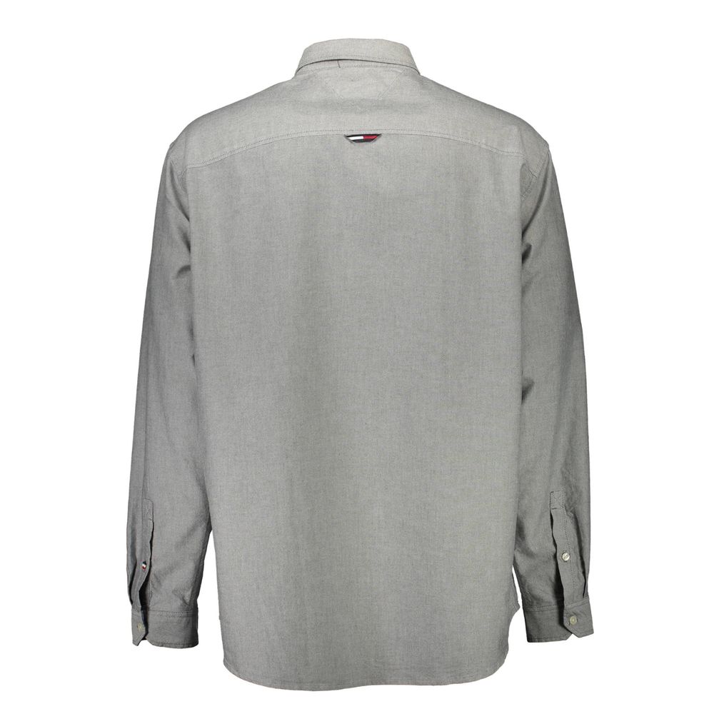 Tommy Hilfiger Gray Cotton Men Shirt