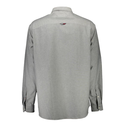 Tommy Hilfiger Gray Cotton Men Shirt