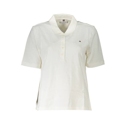 Tommy Hilfiger White Cotton Women Polo Shirt
