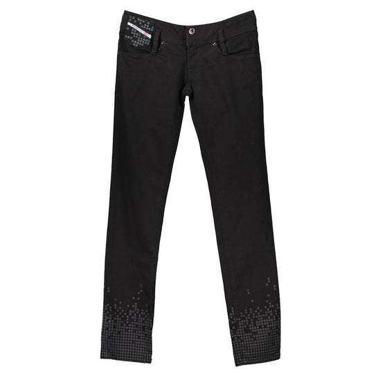 Diesel Black Cotton Jeans & Pant