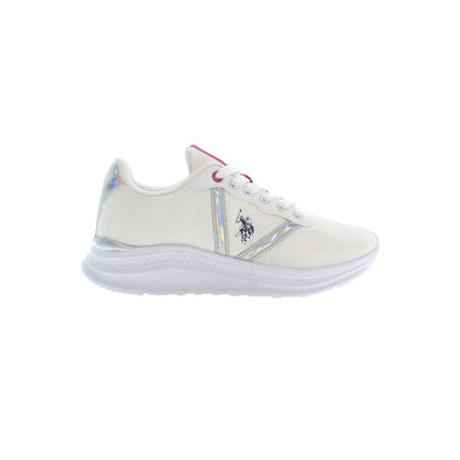 U.S. POLO ASSN. White Polyester Women Sneaker