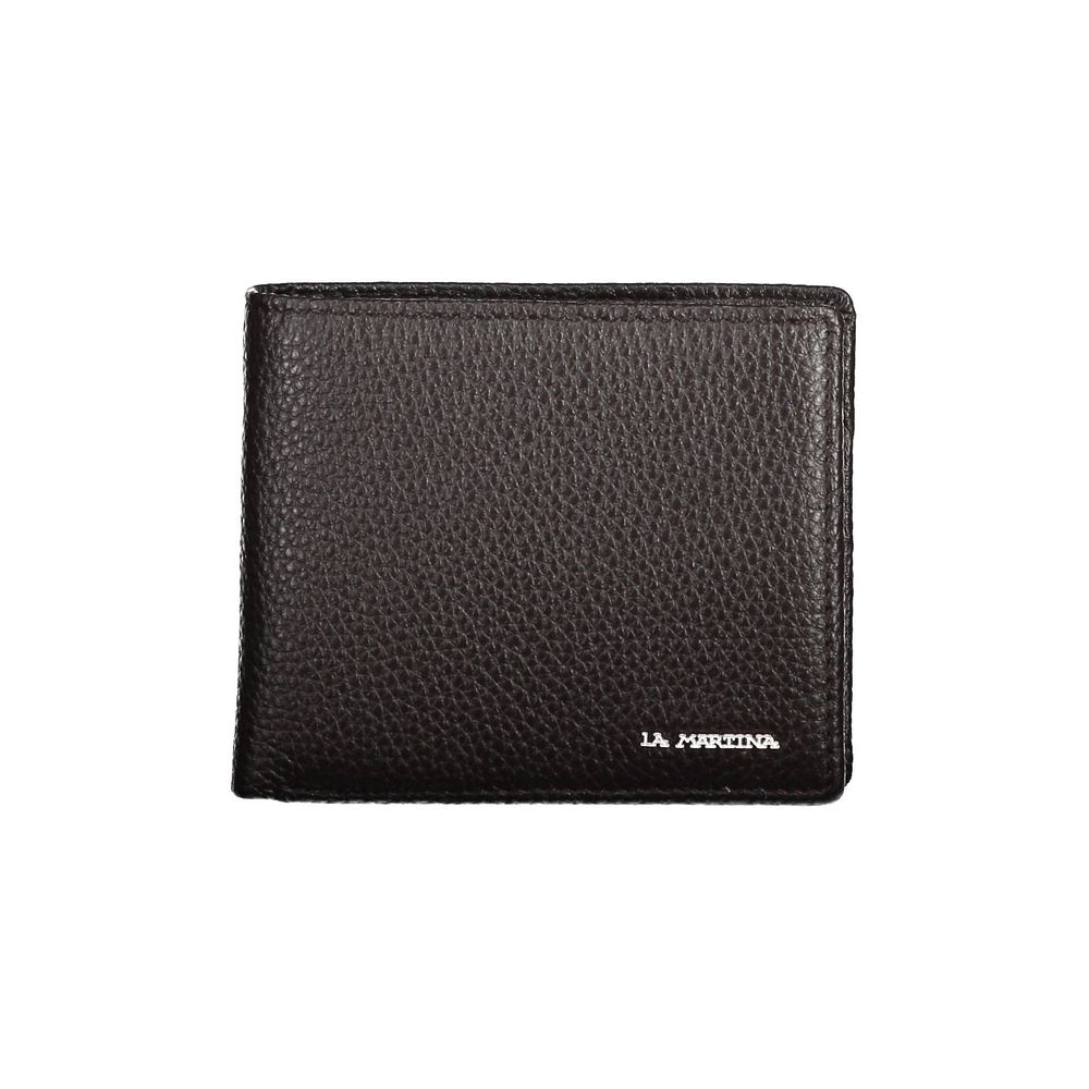 La Martina Brown Leather Men Wallet