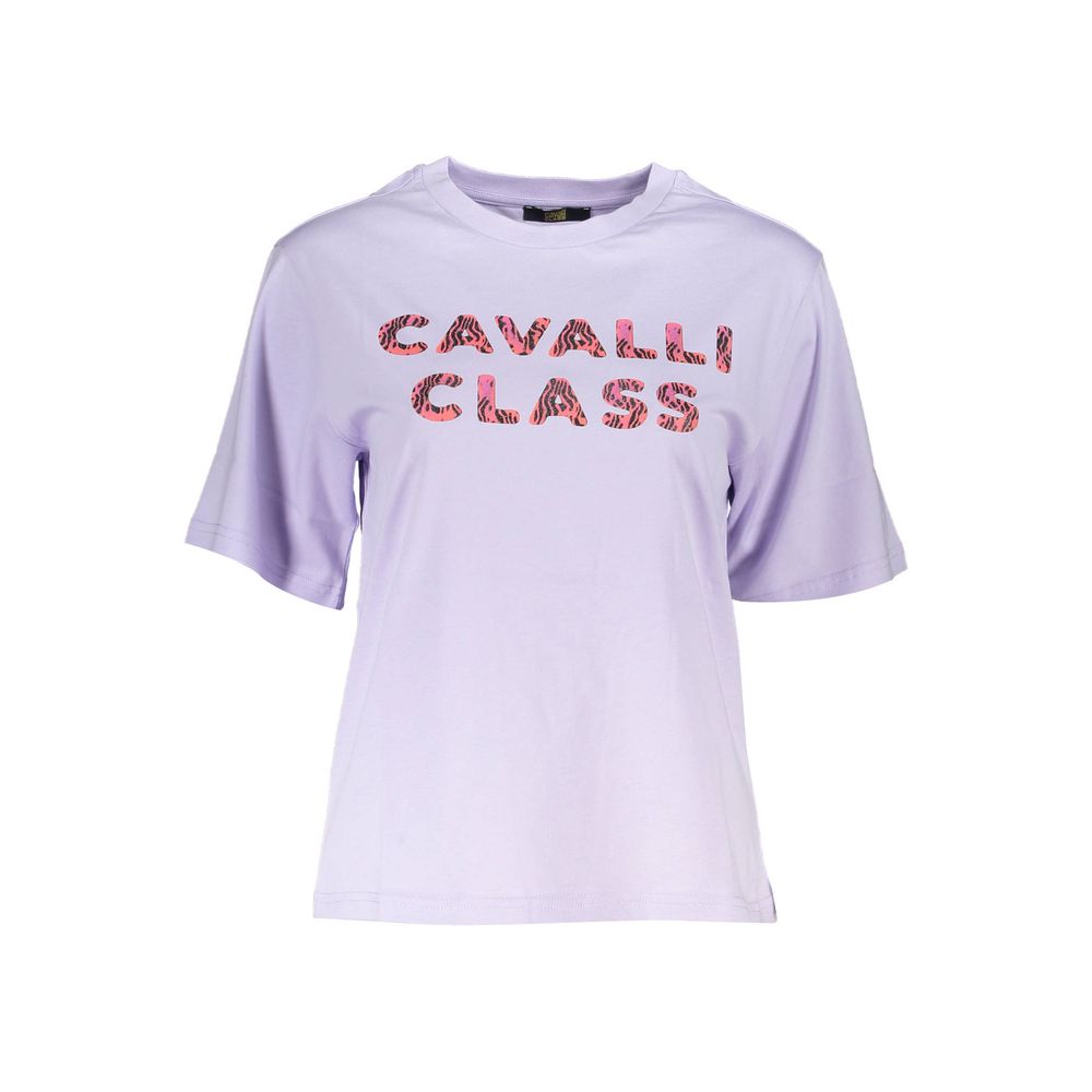 Cavalli Class Purple Cotton Women T-Shirt