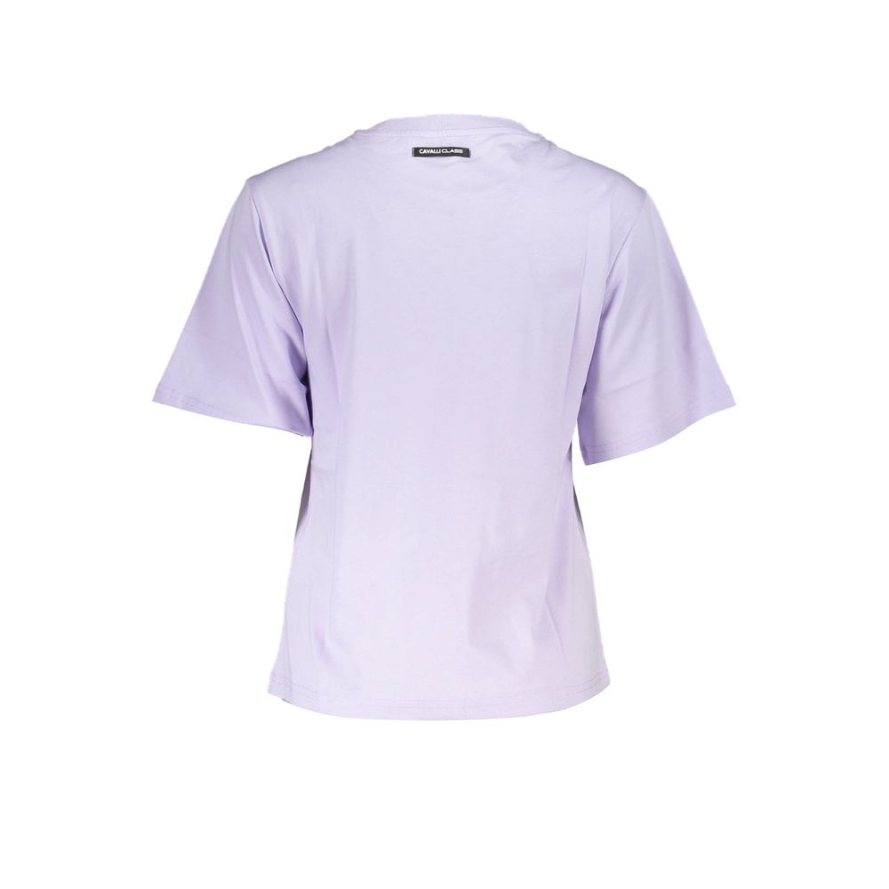 Cavalli Class Purple Cotton Women T-Shirt
