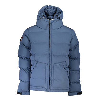 Napapijri Blue Polyester Men Jacket