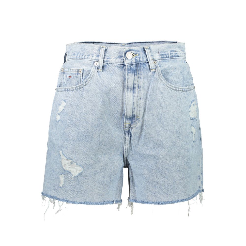 Tommy Hilfiger Light Blue Cotton Women Denim Short