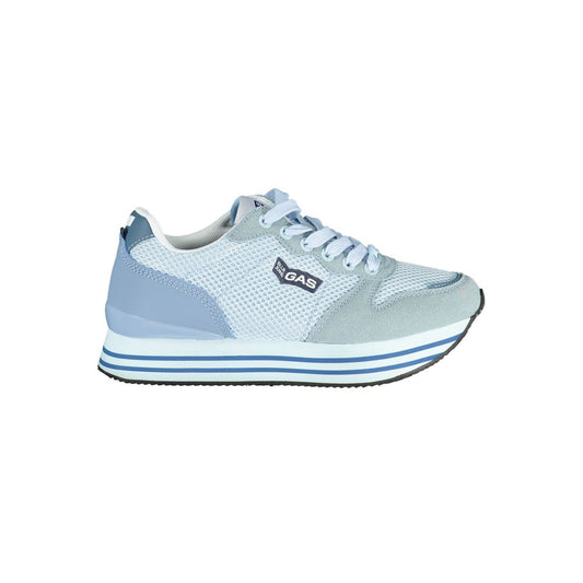 Gas Light Blue Artificial Leather Women Sneaker