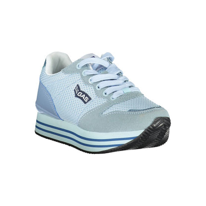 Gas Light Blue Artificial Leather Women Sneaker