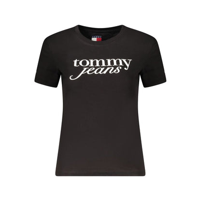 Tommy Hilfiger Black Cotton Tops & T-Shirt