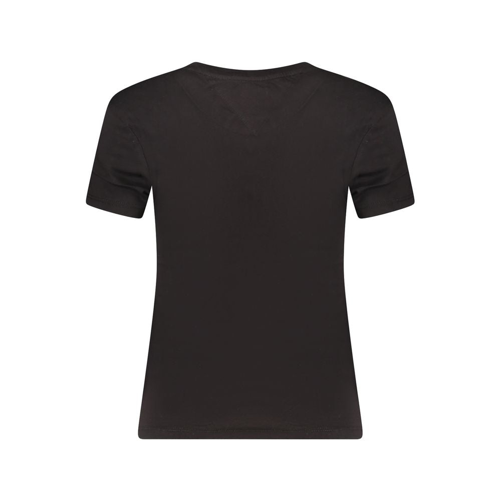 Tommy Hilfiger Black Cotton Tops & T-Shirt