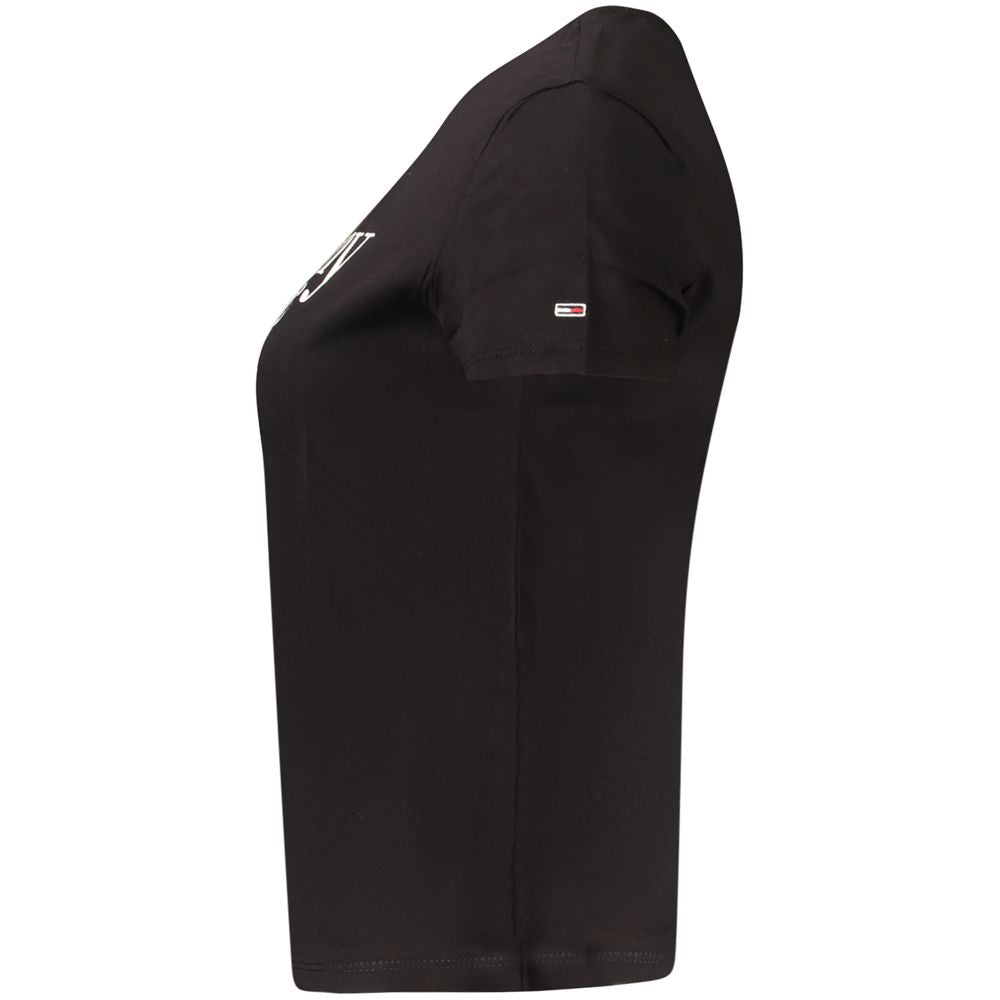 Tommy Hilfiger Black Cotton Tops & T-Shirt