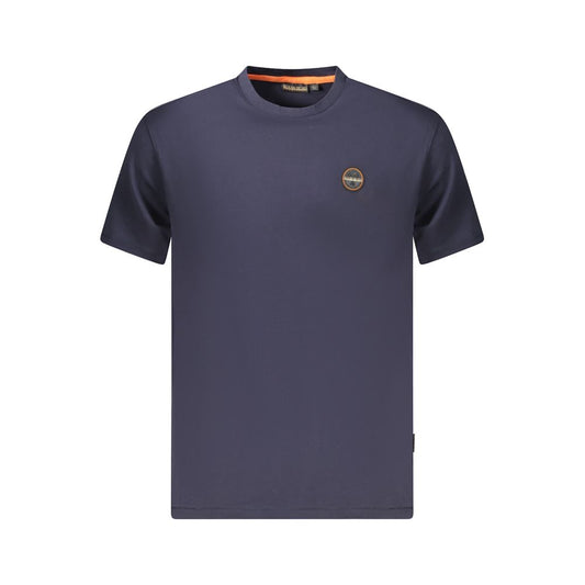 Napapijri Blue Organic Cotton Men T-Shirt