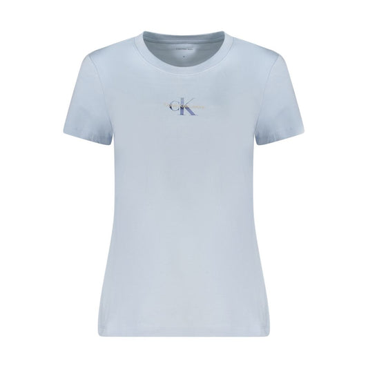 Calvin Klein Light Blue Cotton Women T-Shirt