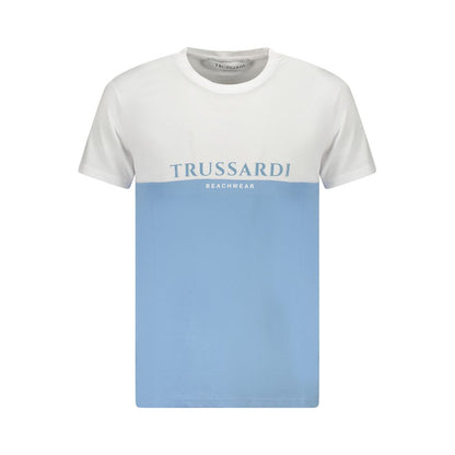 Trussardi Light Blue Cotton Men T-Shirt