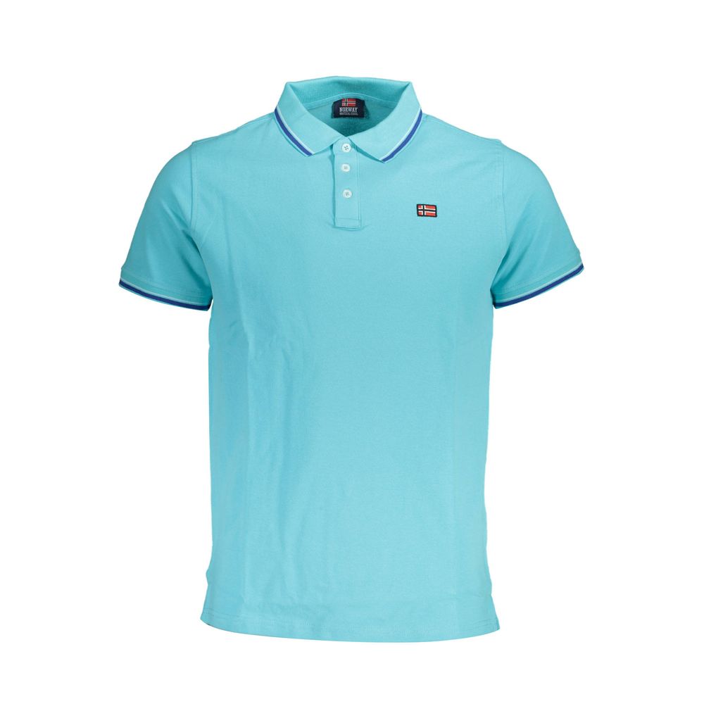 Norway 1963 Blue Cotton Men Polo Shirt