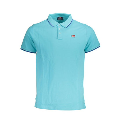 Norway 1963 Blue Cotton Men Polo Shirt