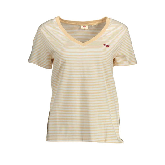 Levi's Beige Cotton Women T-Shirt