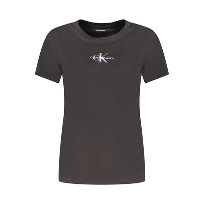Calvin Klein Black Cotton Women T-Shirt