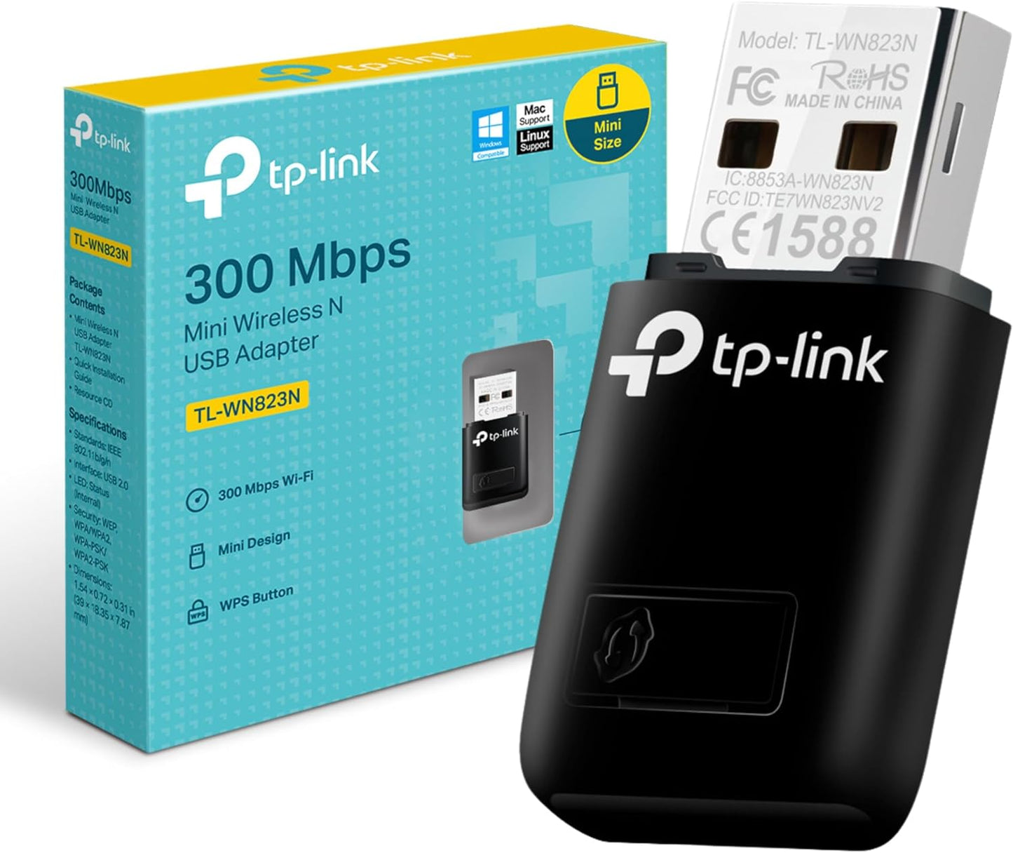 Tp-Link 300mbps Mini Wireless N USB Adapter TL-WN823N