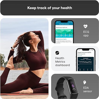 Fitbit Charge 5 Advanced Fitness + Health Tracker with Tools for Heart Stress Management