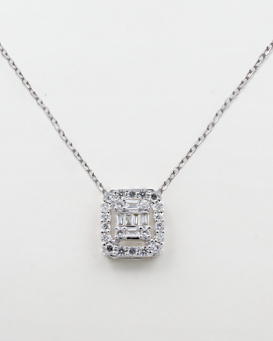 NATURAL DIAMOND GEOMETRIC NECKLACE