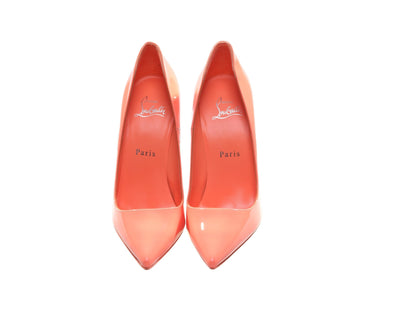 Christian Louboutin So Kate 120 Orange Patent Leather High Heel Pumps
