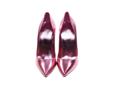 Christian Louboutin So Kate 120 Pink Laminated Leather High Heel Pumps