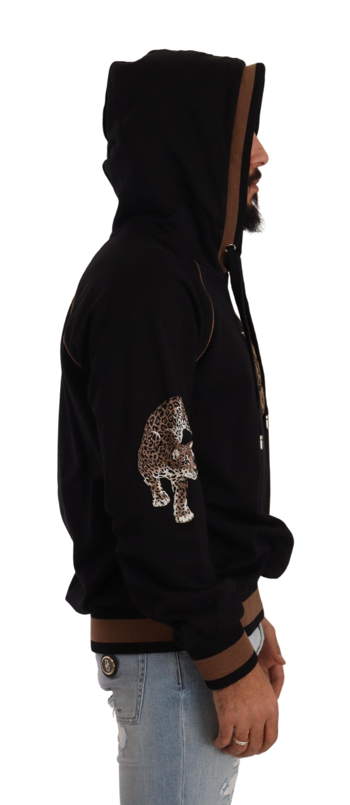 Dolce & Gabbana Chic Leopard Motive Hooded Sweater