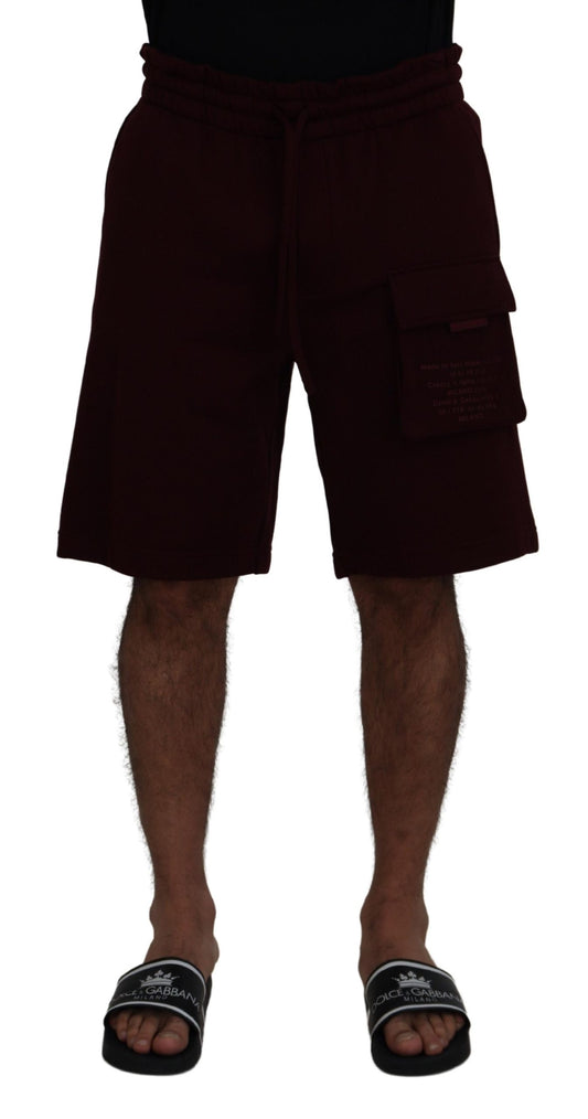 Dolce & Gabbana Elegant Maroon Tailored Shorts