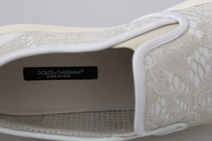 Dolce & Gabbana Elegant Off White Loafers for Ladies
