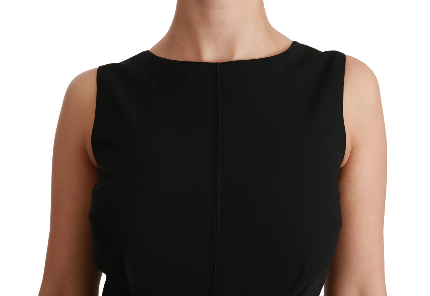 Dolce & Gabbana Elegant Knee-Length Sheath Dress in Black